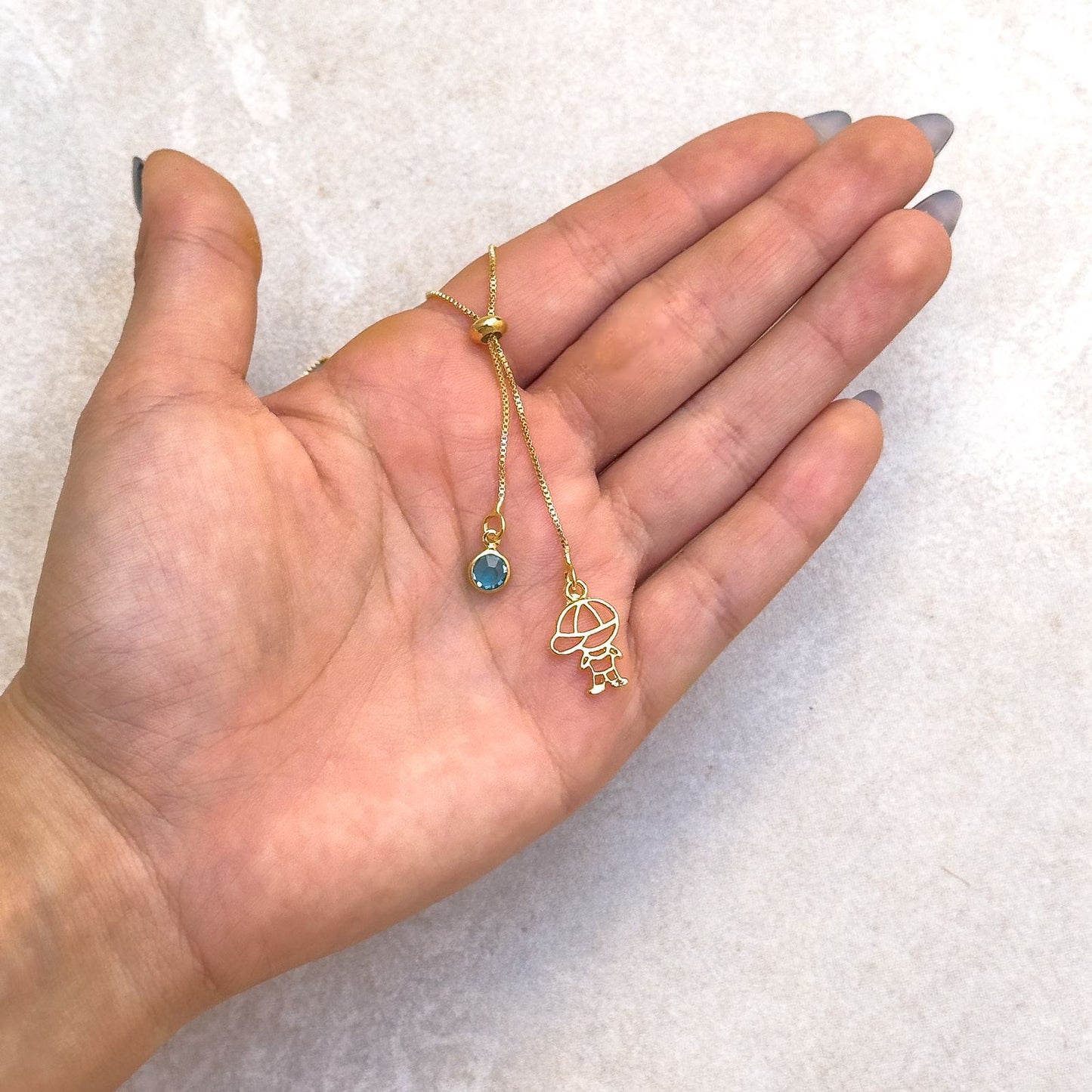COLAR GRAVATINHA FILHOS COM CRISTAL