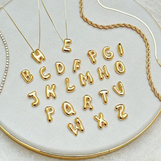 COLAR PERSONALIZADO LETRA BUBBLE - consultar letras via whatsapp