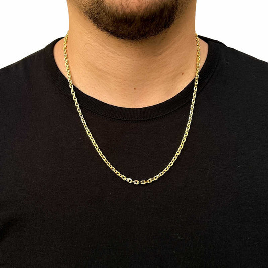 COLAR MASCULINO CORRENTE CADEADO