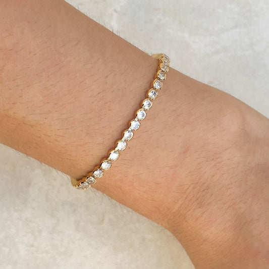 PULSEIRA RIVIERA ZIRCÔNIA REDONDA CRISTAL